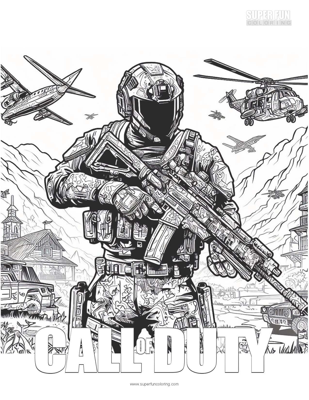 Call of Duty Coloring Pages Printable for Free Download