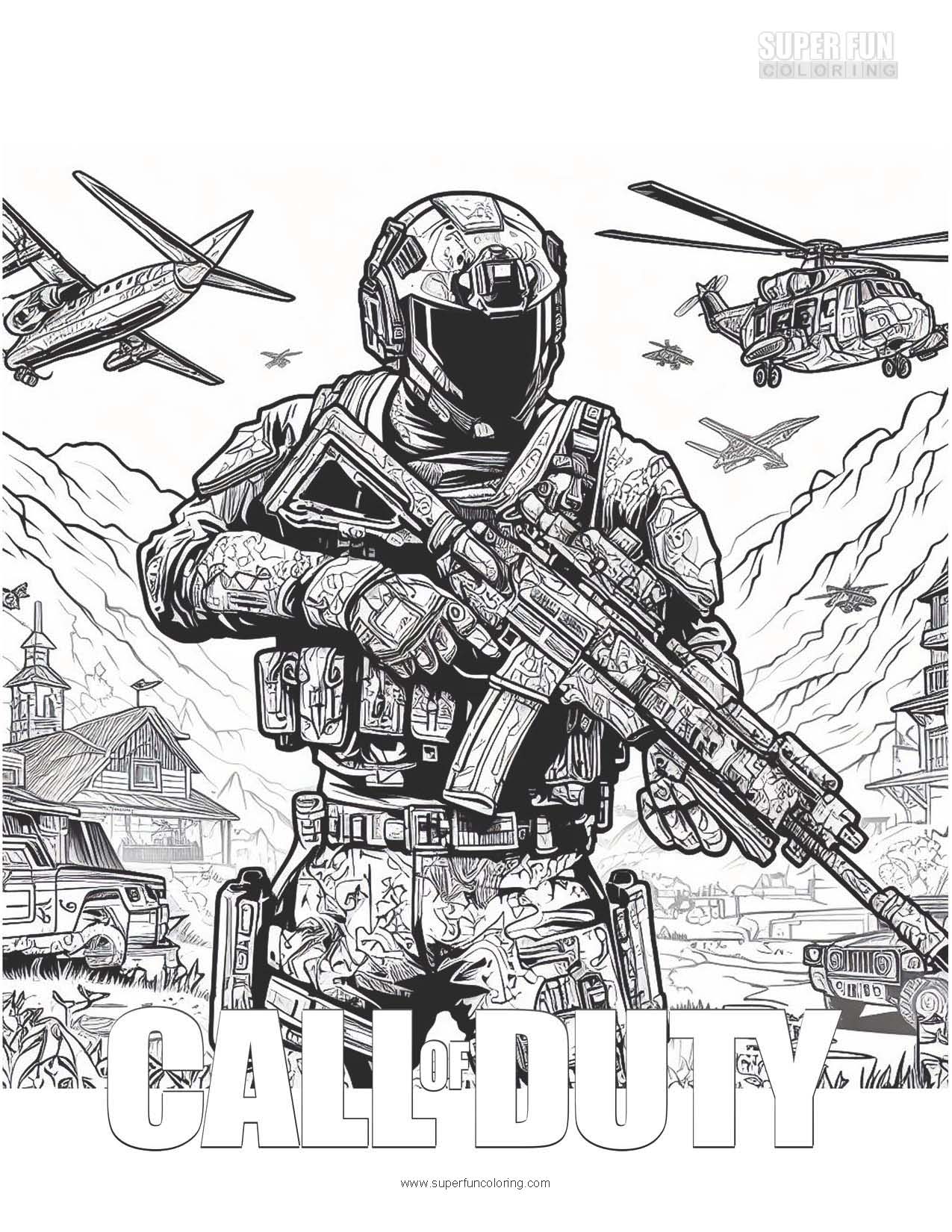 call of duty coloring sheets