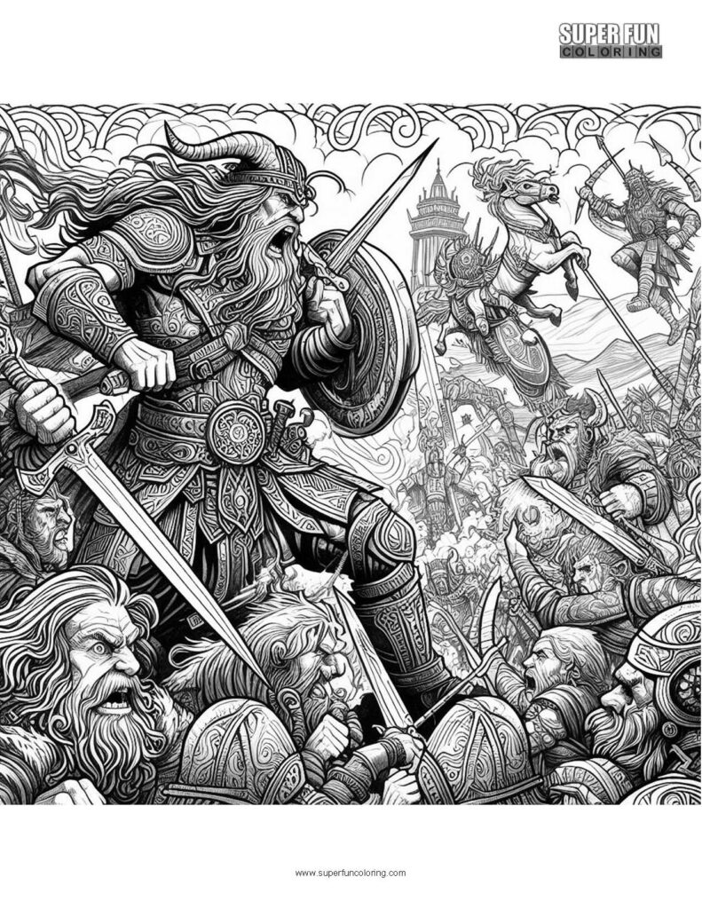 War of the Titans History Coloring Pages