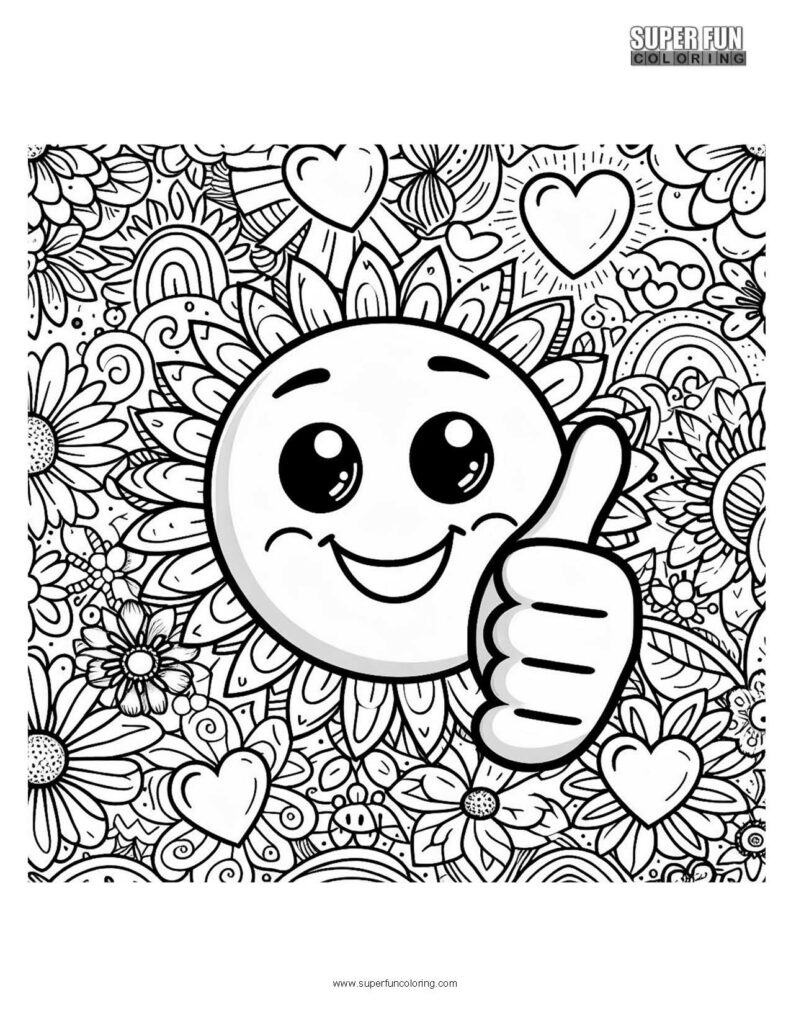 Super Fun Coloring | Thumbs Up Coloring Page