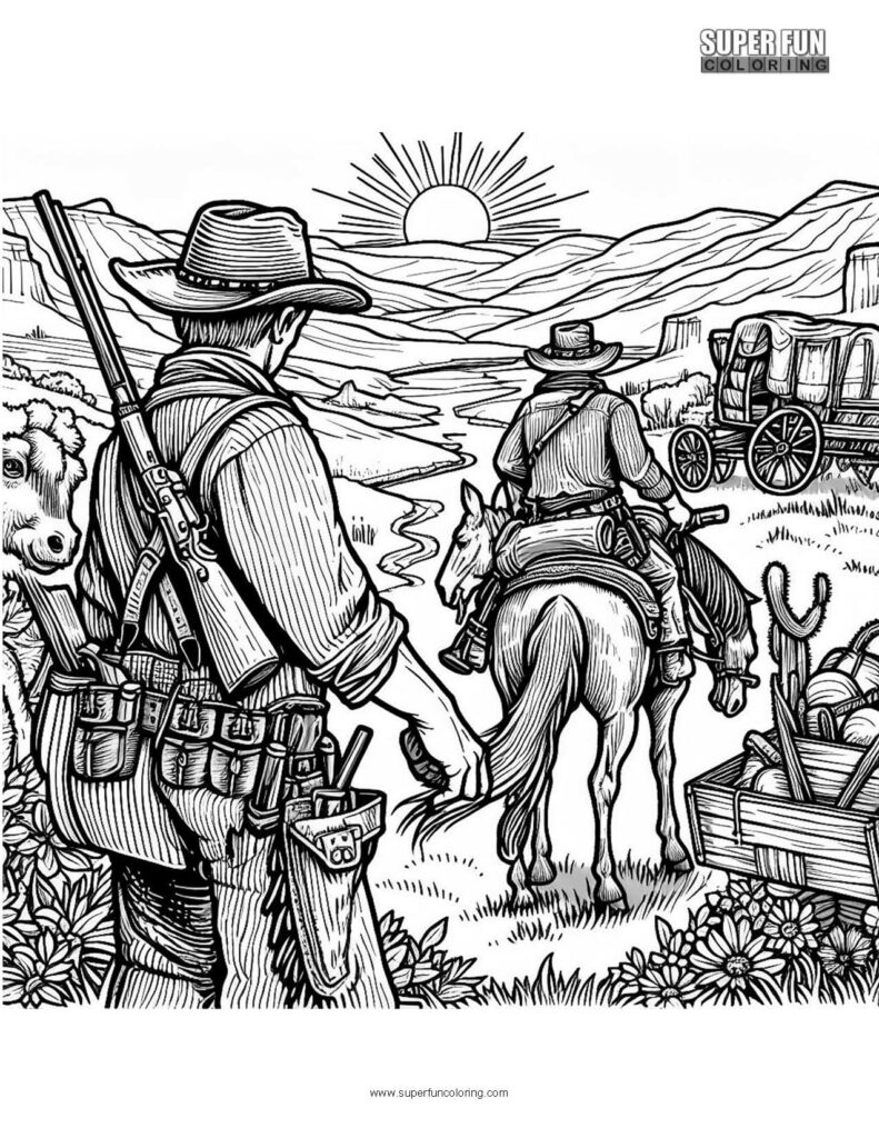 Cowboys History Coloring Pages