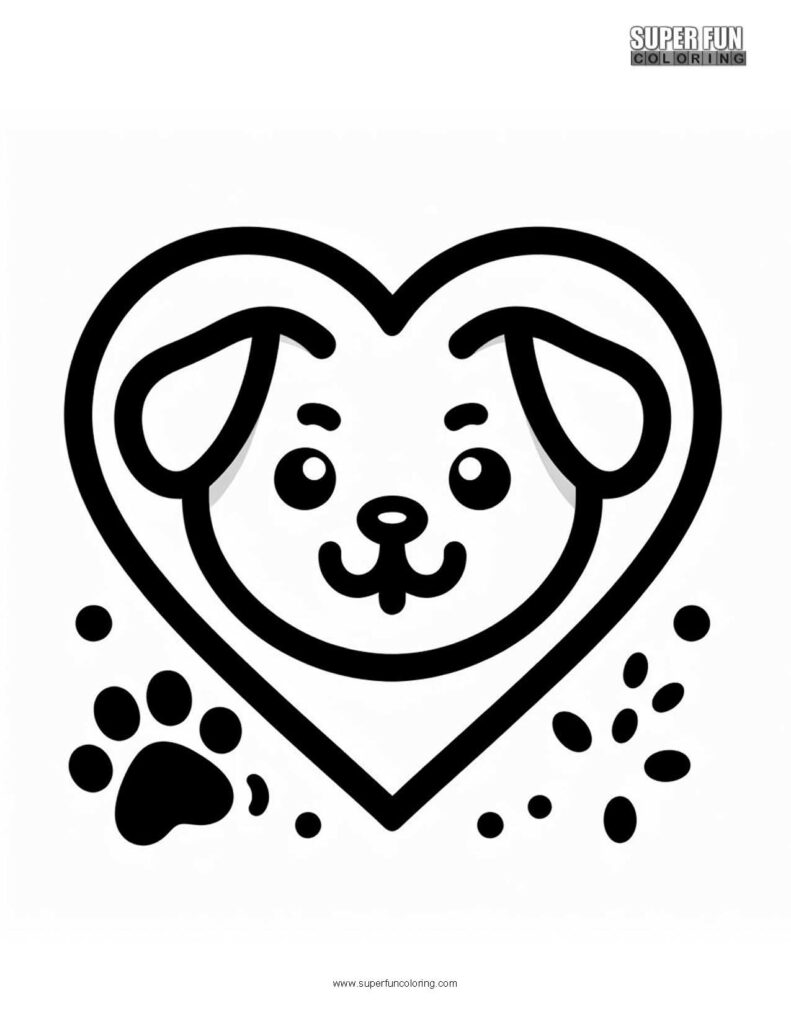 Super Fun Coloring | Dog Emoji Coloring Page
