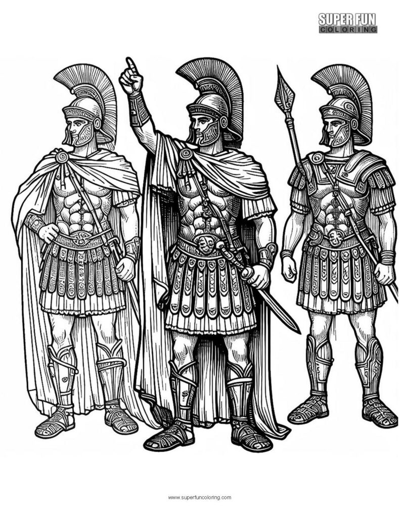 Roman Centurion History Coloring Pages