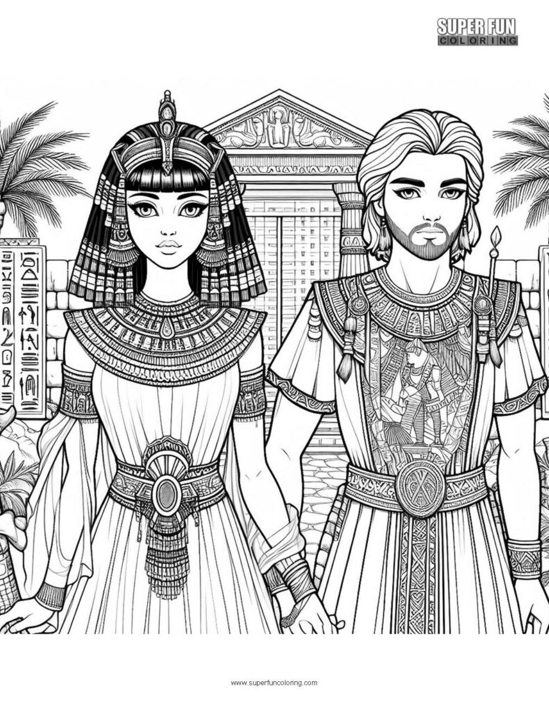 Antony and Cleopatra Coloring Page