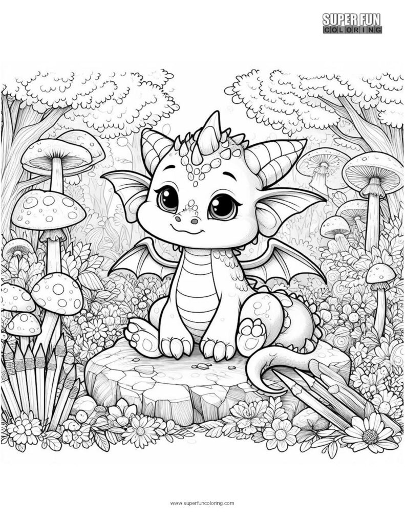 Baby Dragon coloring page