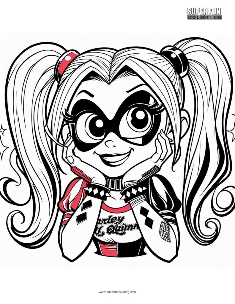 Harley Quinn Coloring Page