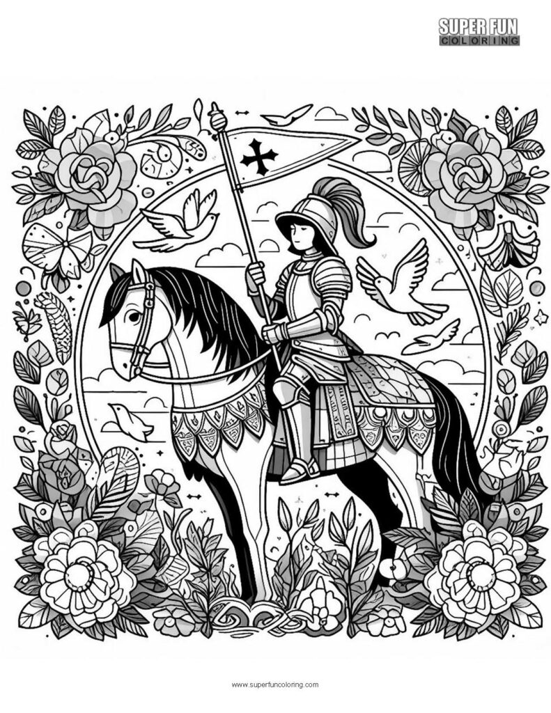Joan of Arc Coloring Page