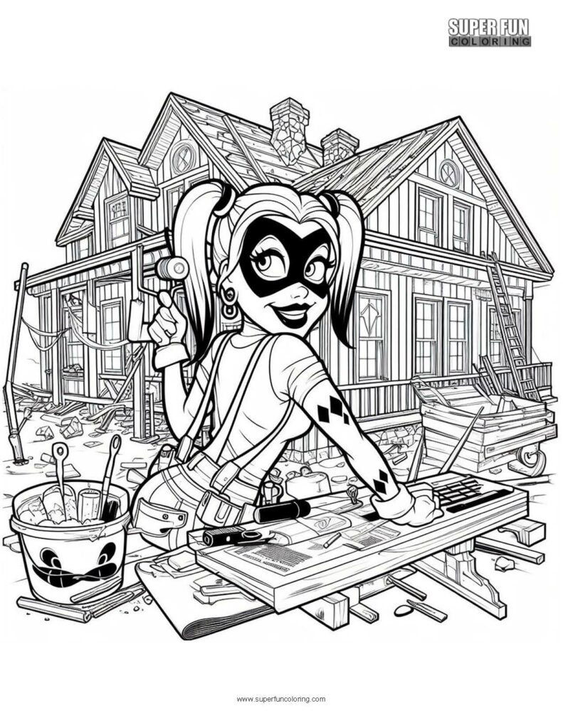 Home Improvement Harleyquinn coloring page