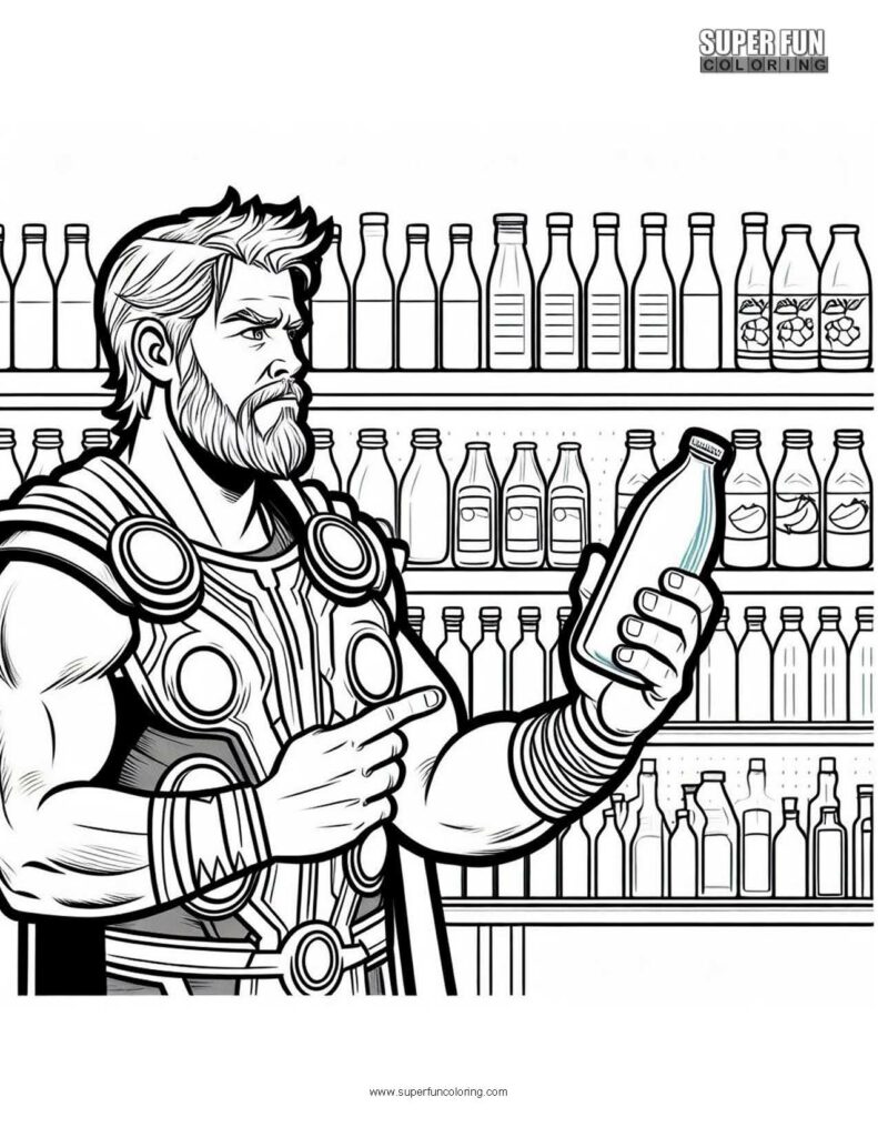 Thor Milk coloring page