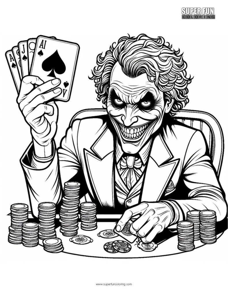 Joker Poker coloring page
