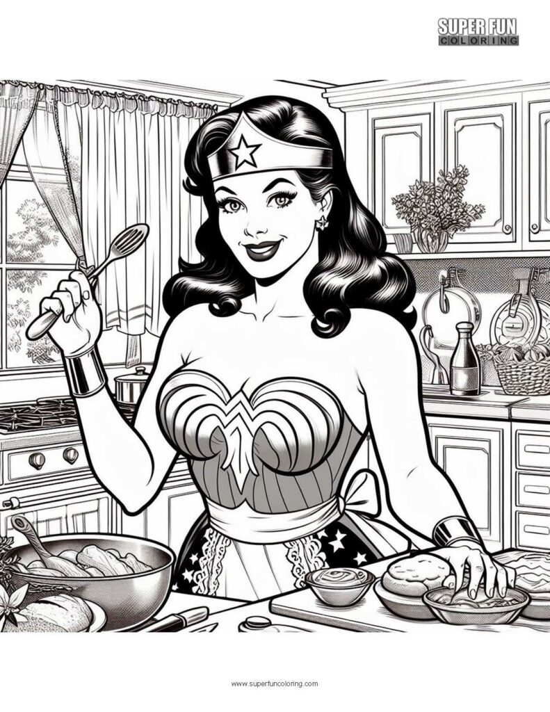 Betty Crocker Wonder Woman coloring page