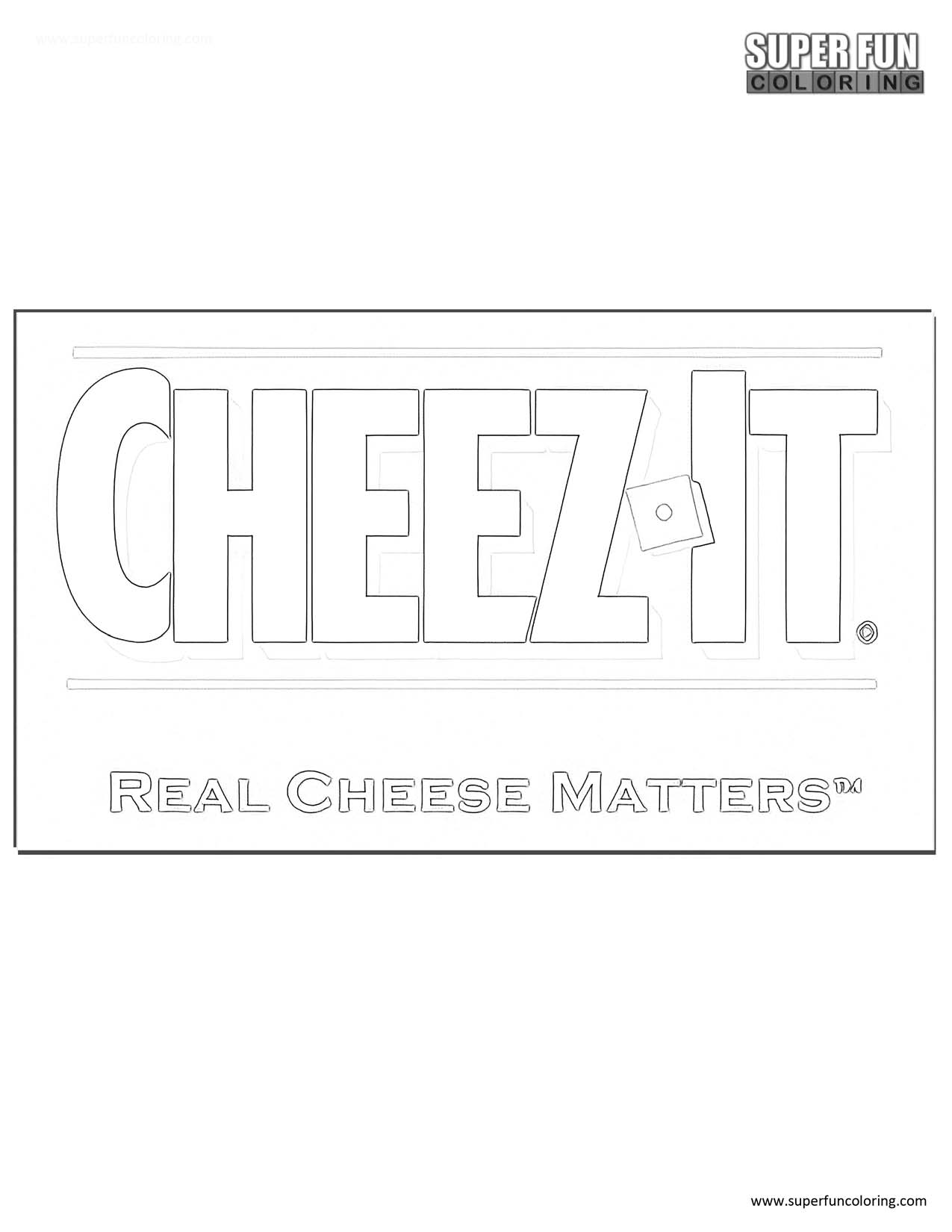 Cheez-It Coloring Page