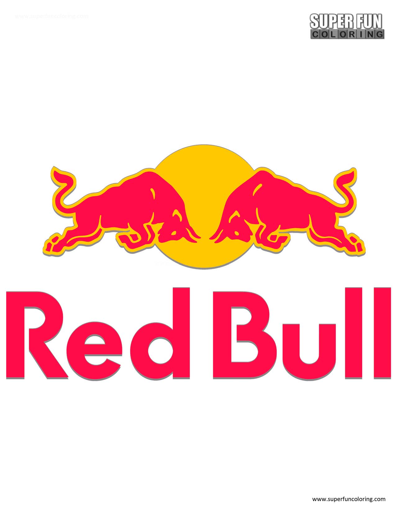 Red Bull Coloring Page Example