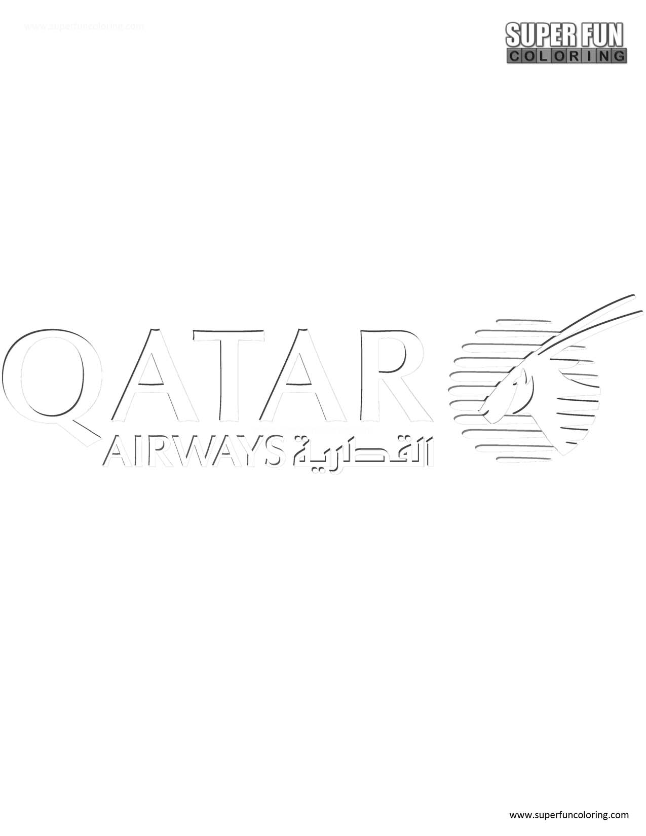 Qatar Airways Coloring Page
