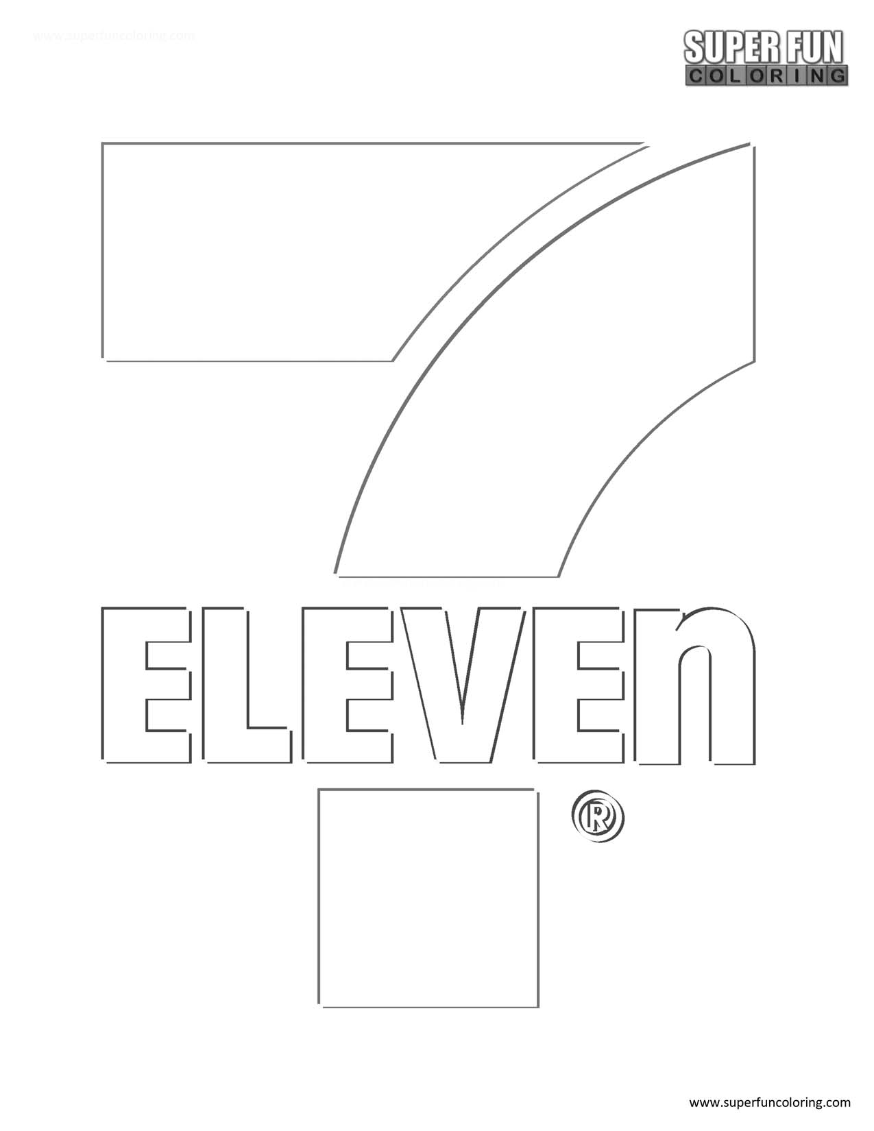 7-Eleven Coloring Page