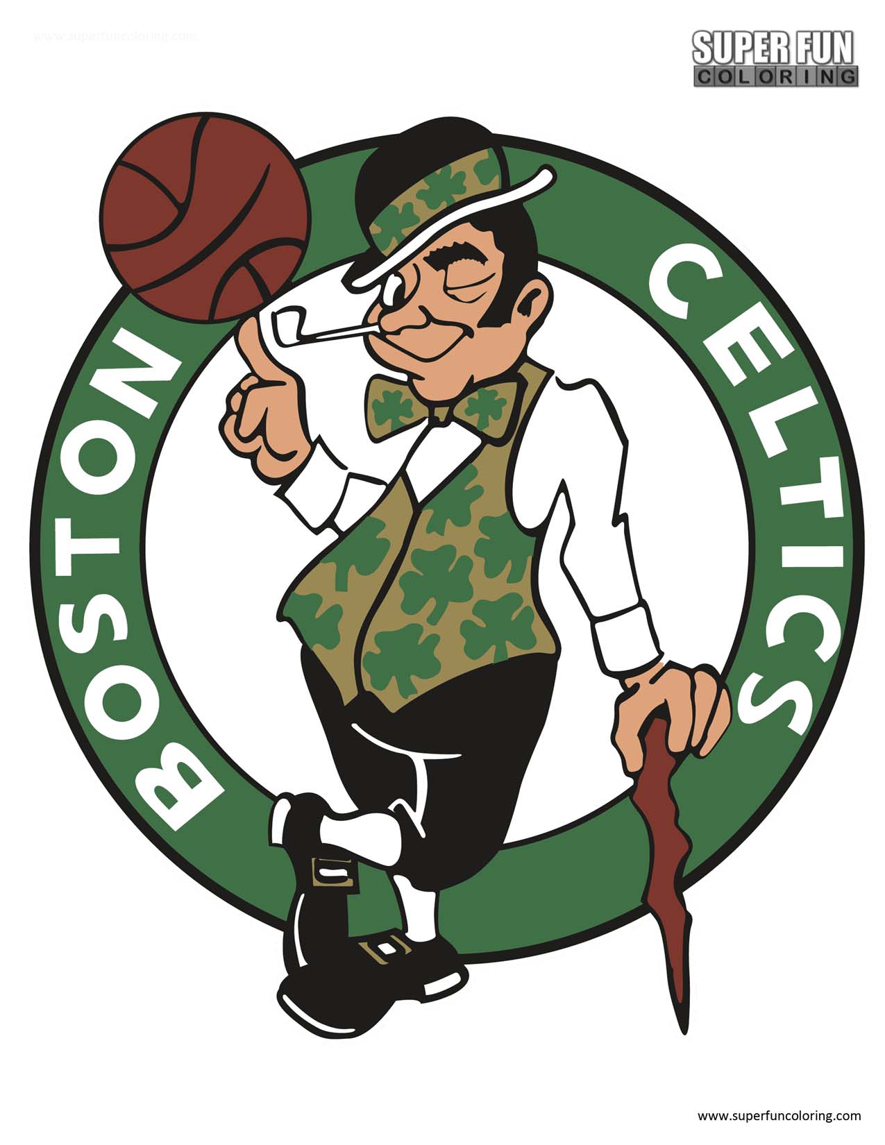 Boston Celtics NBA Coloring Page