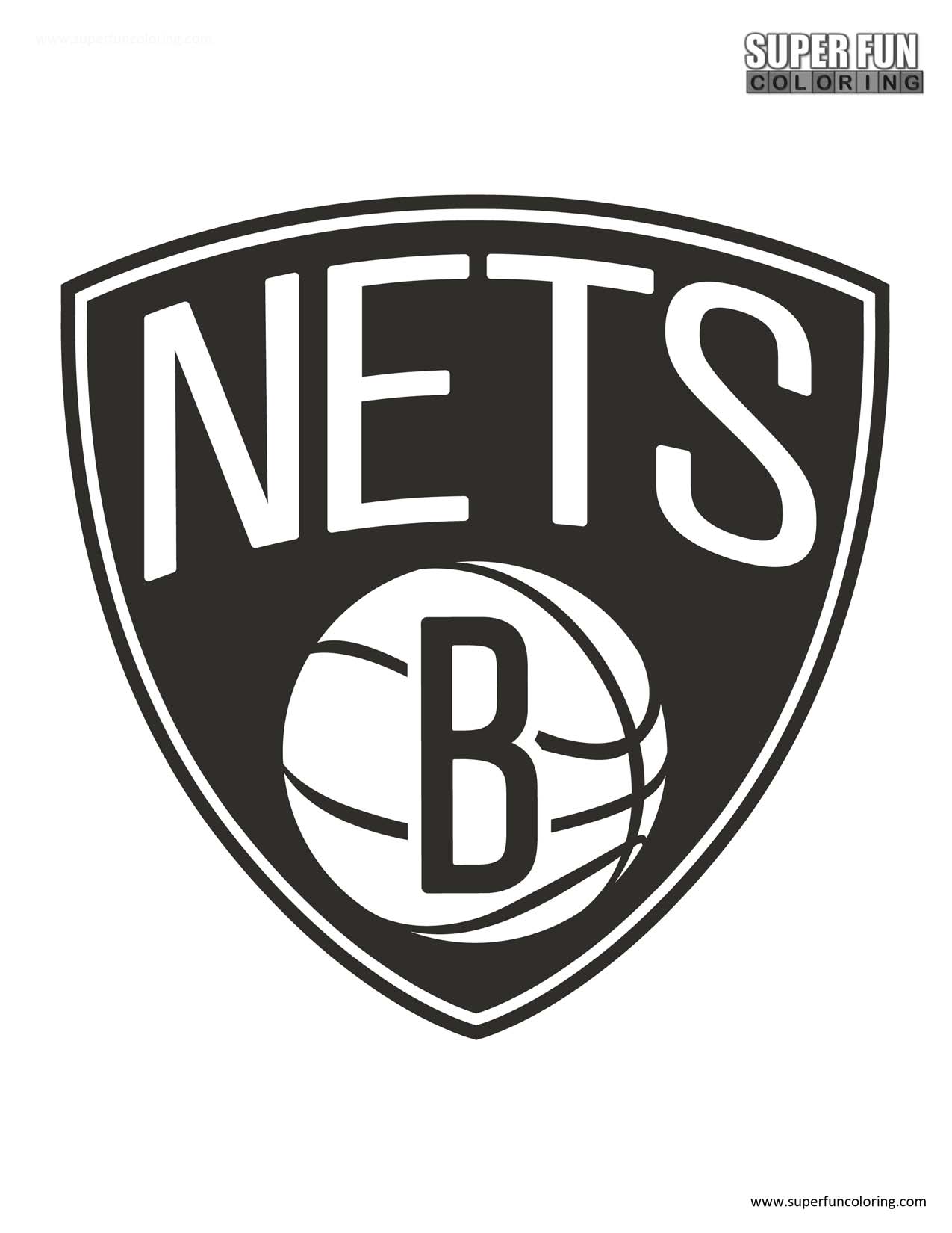 Brooklyn Nets NBA Coloring Page