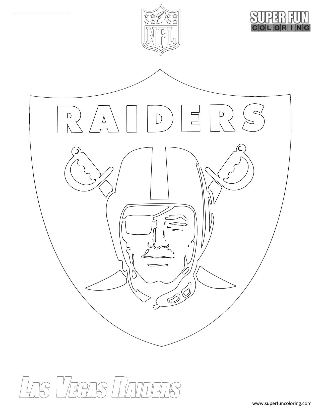 NFL Las Vegas Raiders Coloring Page