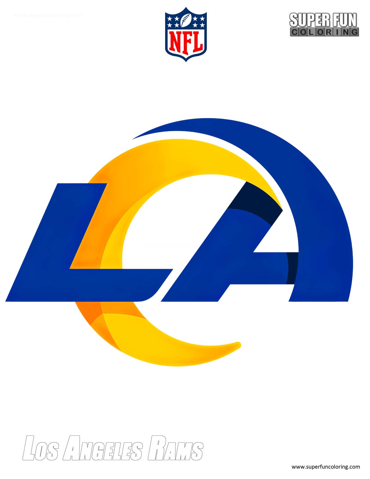 Los Angeles Rams Coloring Page
