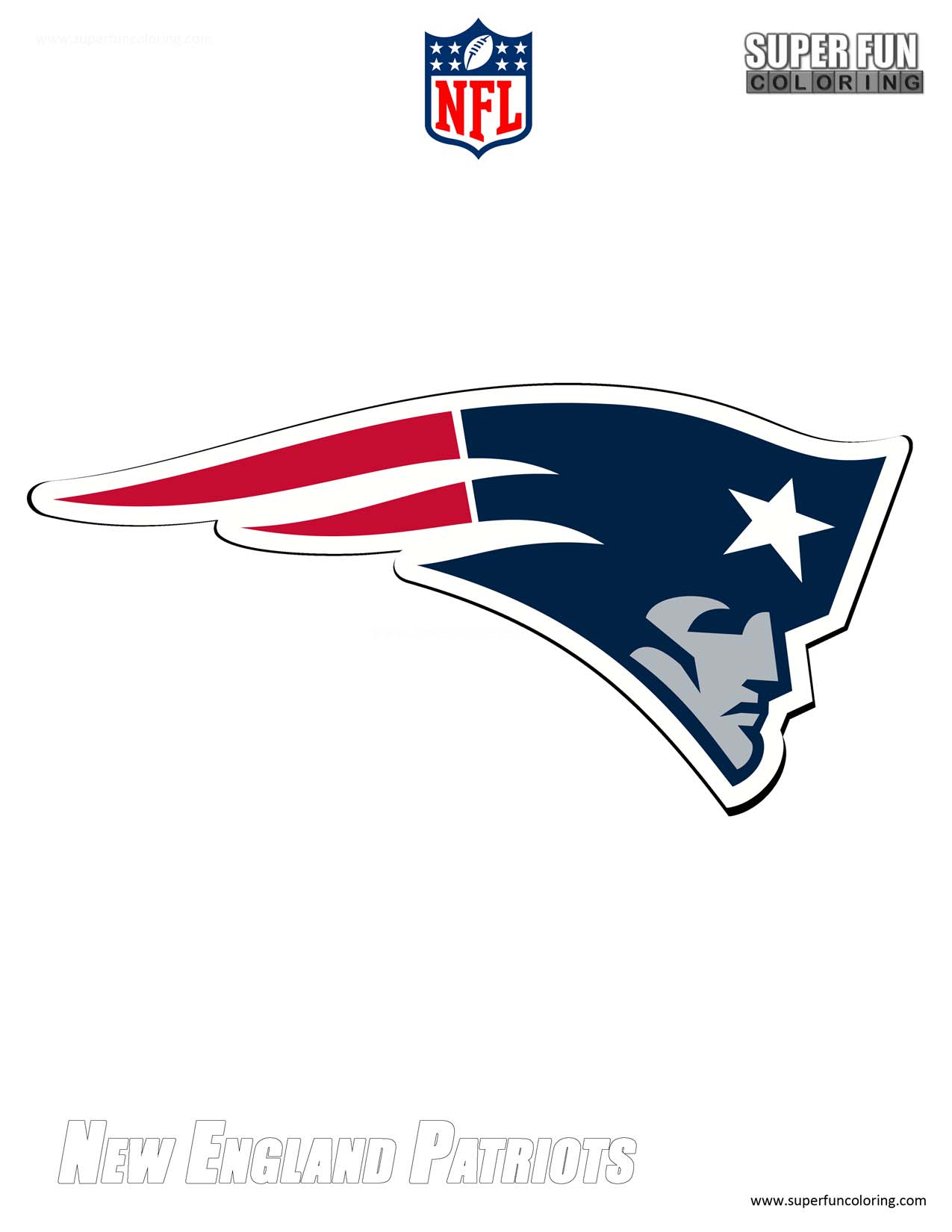 New England Patriots Coloring Page