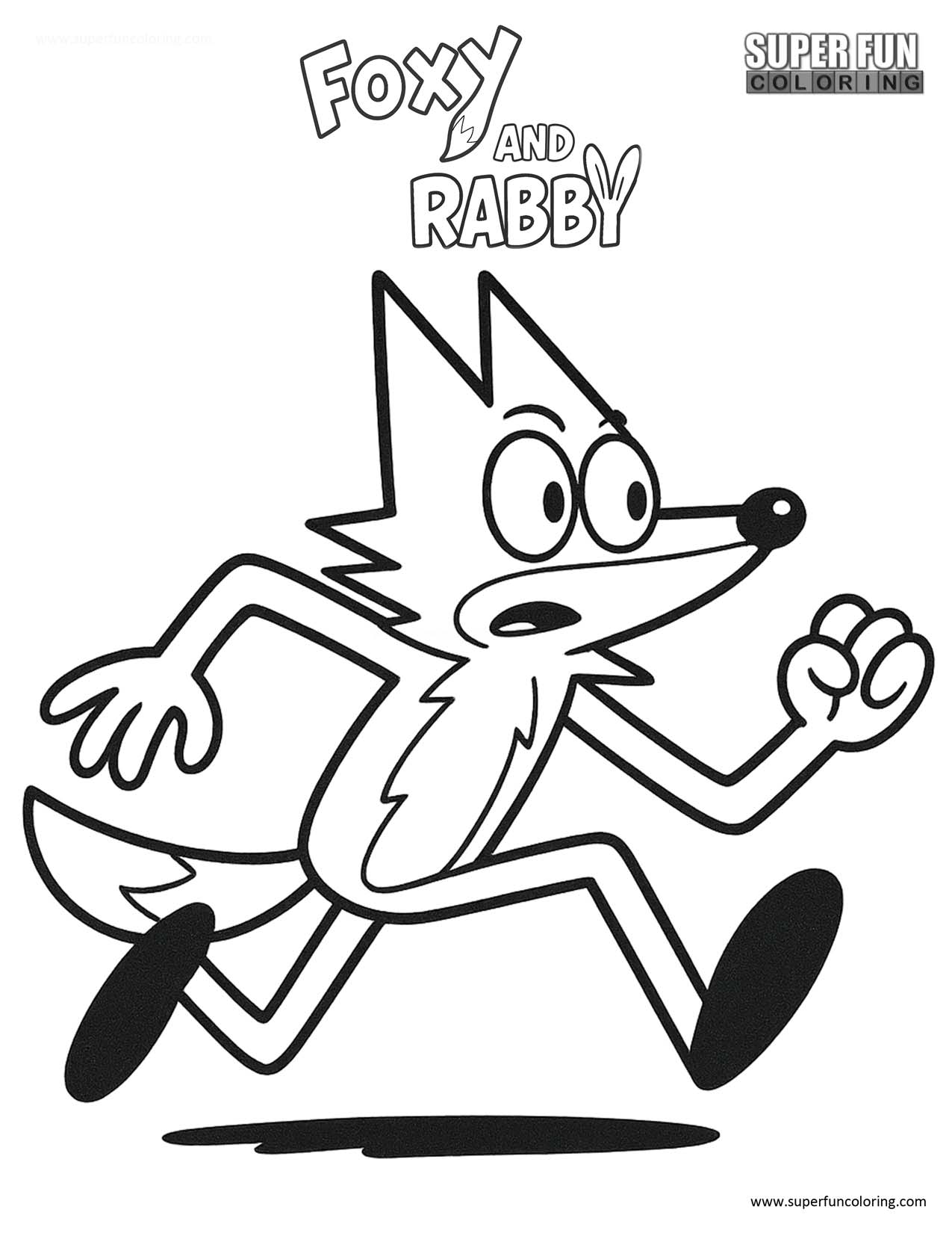 Run Foxy Run Coloring Page